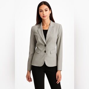 The Limited Light Gray Blazer | 2-Button Fitted Career Jacket | Size 2